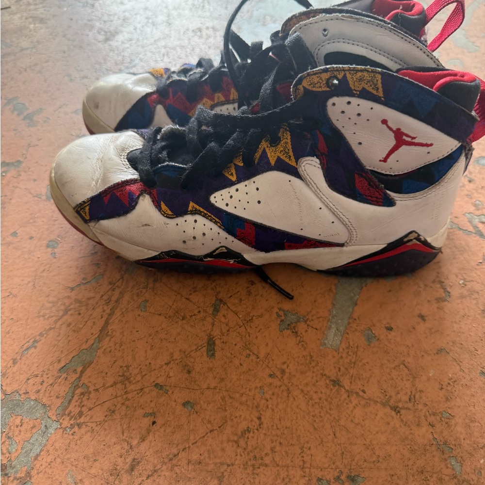 Jordan Kids Sneakers in White, Red, and Blue